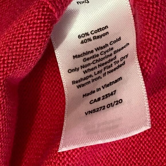 Talbots Cranberry Color Button Down Cotton Blend Knit Cardigan Women's Size XS - Picture 11 of 14
